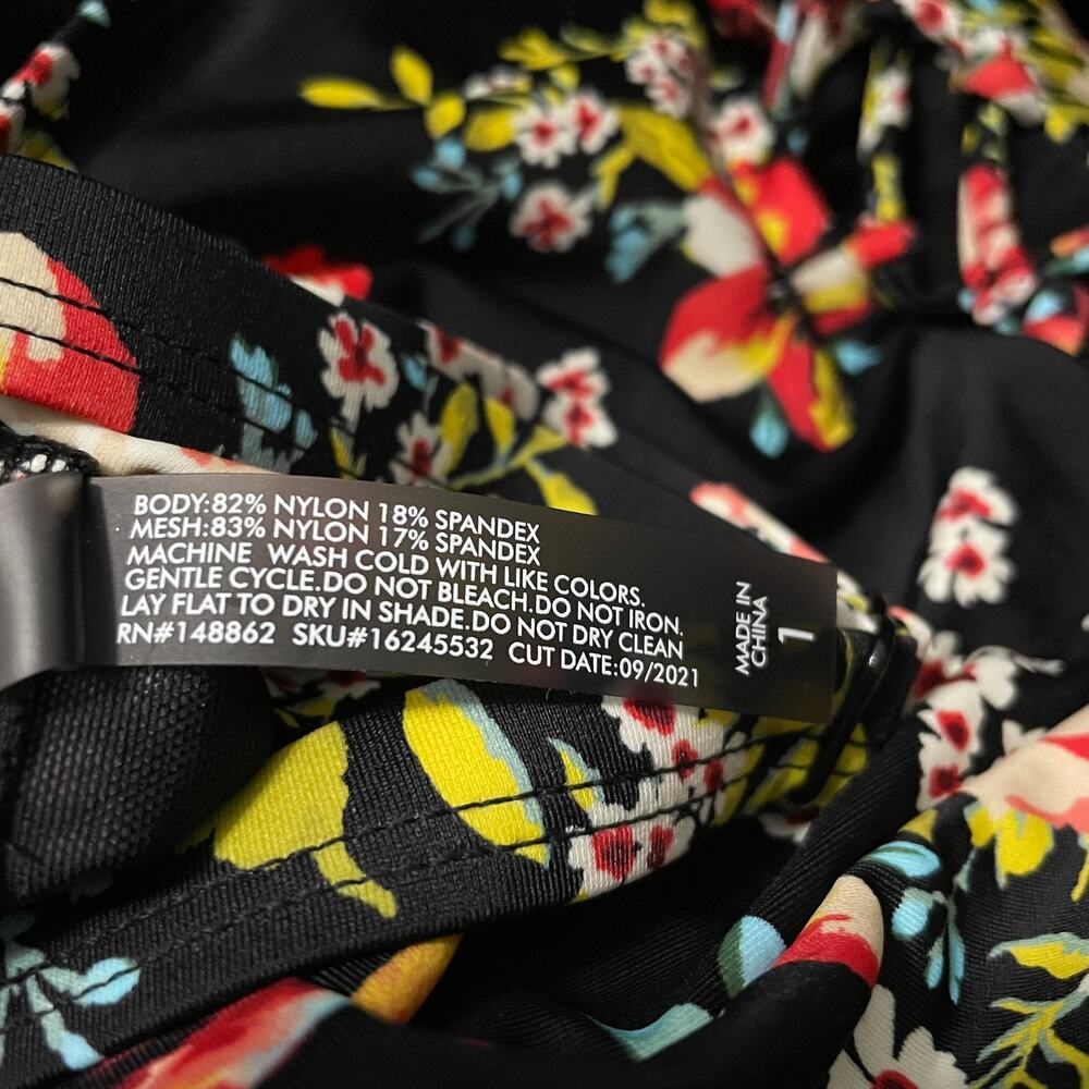 Torrid NWT Short Length Side Tie Swim Dress - Floral Size 1X Adjustable Strap - Picture 9 of 10